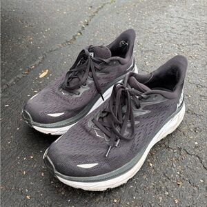 Hoka Clifton Black Running Shoes — Women’s 8.5